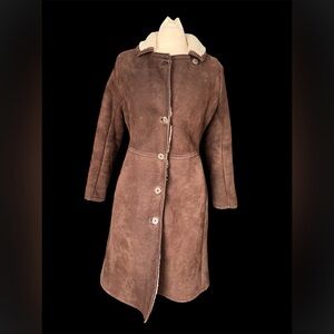 Women's Brown genuine shearling Coat